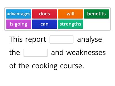 B2 Useful expressions: Report