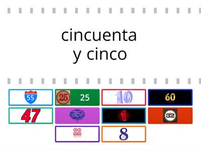 Identificación de numeros del 1 al 60