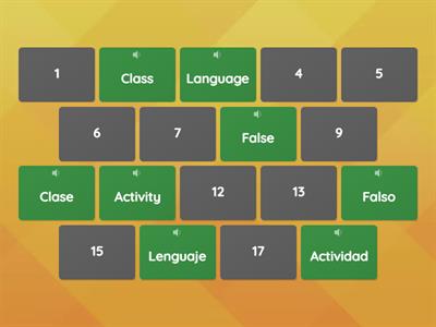 Spanish-English Cognates Game
