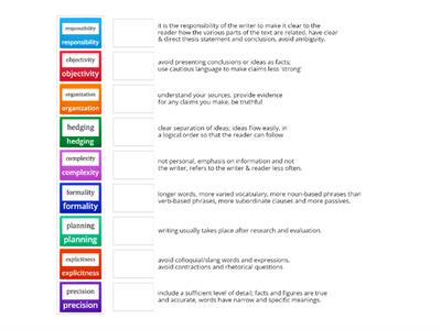 Features of Academic Writing