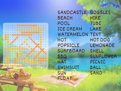 Summer Word Search