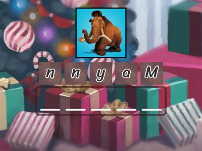 Ice age Christmas characters