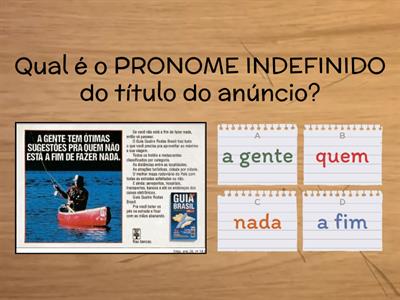 TRABALHO 6º ANO PRONOMES