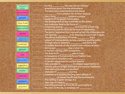 Vocabulary: Science (Intermediate plus 4.1)