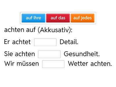 A2 Verben mit Präpositionalobjekt Teil 1 