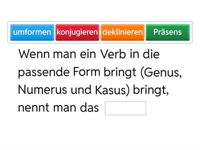 Fachwortschatz Grammatik