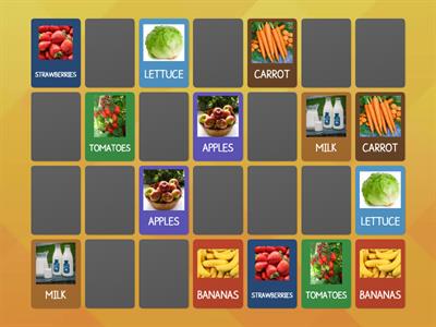 FOOD - MEMORY GAME