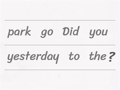 Questions with Did-organize the questions