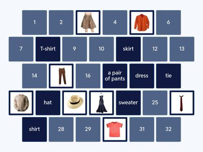 B - Clothing #1 - Read, Speak, and Match