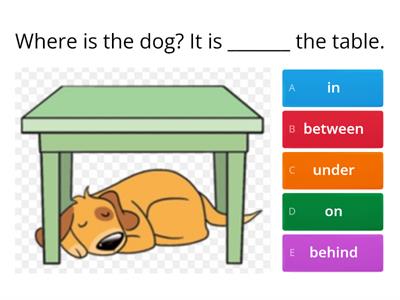 Unit 8 Prepositions of place