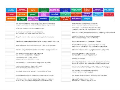 NEF Upper-intermediate 8A Vocabulary Crime and punishment 