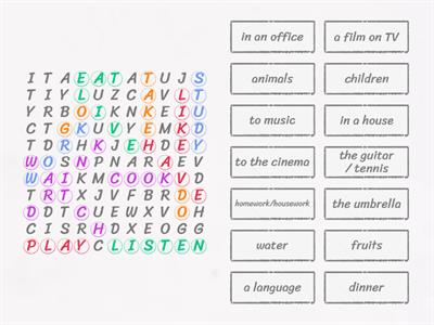  Verb phrases [EFE Starter unit 3A]