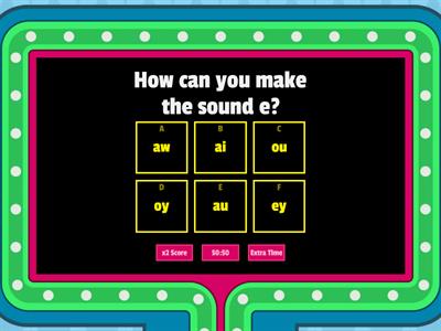 Vowel Teams Quiz Game