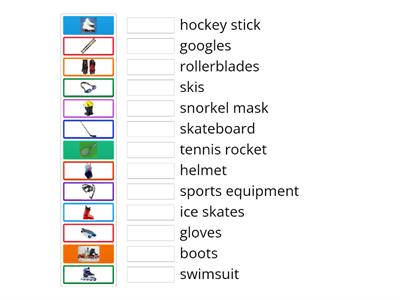 VOCABULARY GO GETTER 4 UNIT 3 Sports Equipment