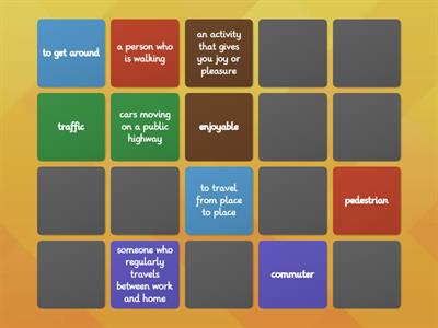 Means of transport - vocabulary - 8th grade