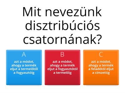 Elosztási logisztika-disztribúciós csatornák