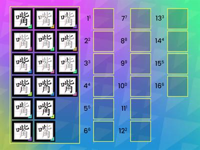 「嘴」字的筆順