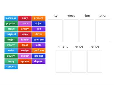 FC Word Formation - Nouns 