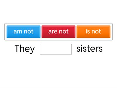 am not, is not, are not