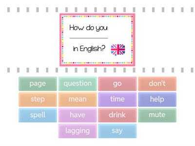 Classroom language