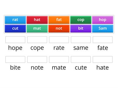 Match Silent -e & Closed Syllable