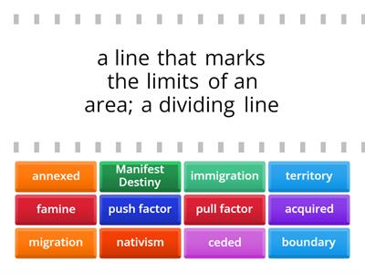 Westward Expansion - Vocabulary 