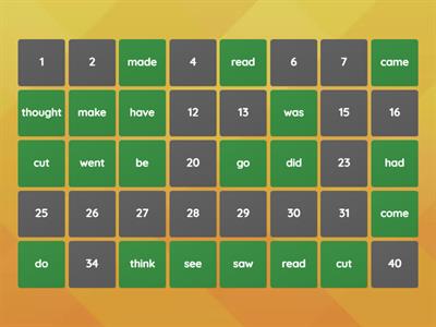 memory game irregular verbs