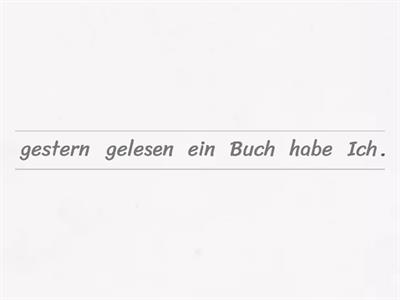 Sätze im Perfekt A2