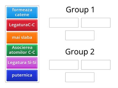 Potriviti notiunile corecte din grupa 1 cu notiunile din grupa 2