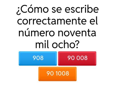 Conocimiento y escritura de numeros