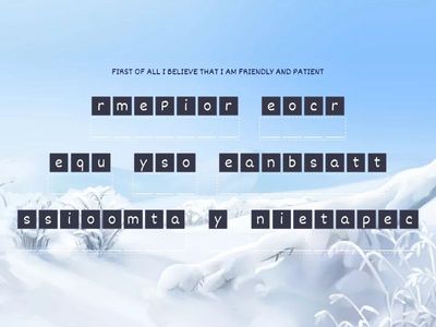 UNJUMBLE WORDS ~ READING REVISION