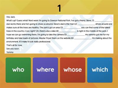 Who/which/where/that