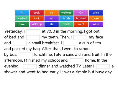 Past Simple: Morning & Daily Routine (Irregular Verbs) 