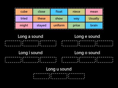 Week 9: Words with Long Vowel sounds