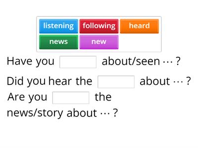 SO B1+ Unit 4C How to talk about the news - phrases