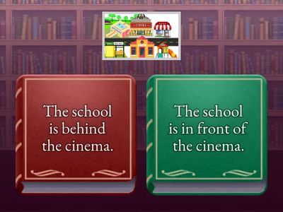 SM2. Town. Prepositions of place. (in front of, behind, between, next to)