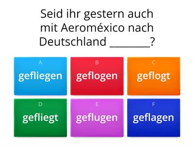 Welches Partizip ist richtig? 