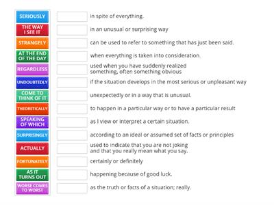 ADV NTE A - Unit 5 - Vocabulary Review