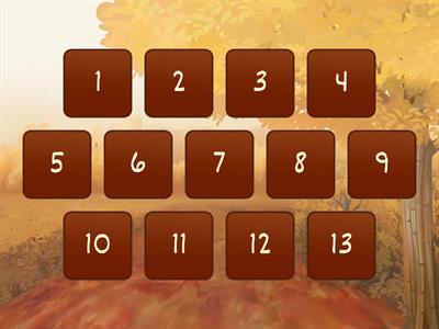  Turkey sight words -pick a number