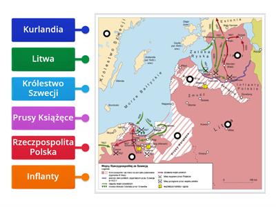 XVII wiek - konflikt ze Szwecją. Ziemie.