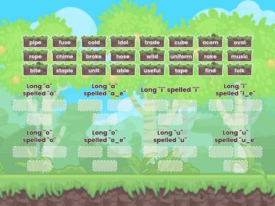 U2L3 Long Vowel Spelling Sort