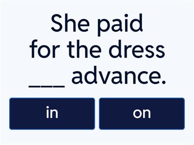 Advanced prepositions 1