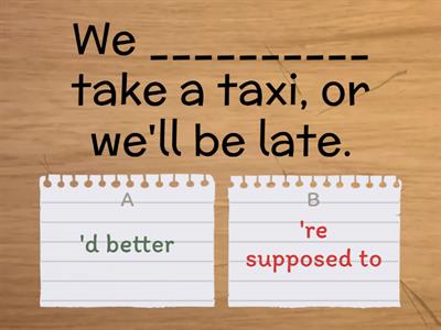 Advice, expectation and obligation B2