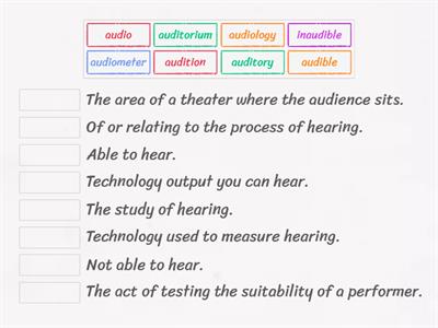Latin Root: aud (to hear)