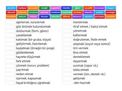 B1-B2 Seviyesi Fransızca Doldurucu