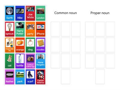 Common nouns and proper nouns