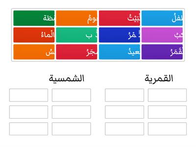 التمييز بين اللام الشمسية والقمرية/هاجر الملا