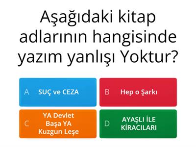 7. Sınıf Türçe QUİZ