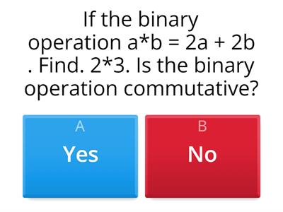 (Commutative & Associative)