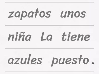 ORDENAMOS PALABRAS PARA FORMAR ORACIONES ORACIONES